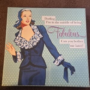 Vintage-Inspired Blue and White Decorative Wall Art.